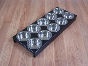 10 Bowl Puppy Litter Feeder Powder Coated Steel