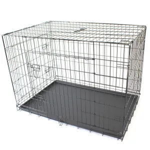 42" XL Metal Pet Dog Cage Crate Kennel House Training Puppy Labrador