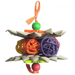 A &E Cages Nibbles Single Palm Star Stacks Small Animal Chew Toy 1ea-One Size