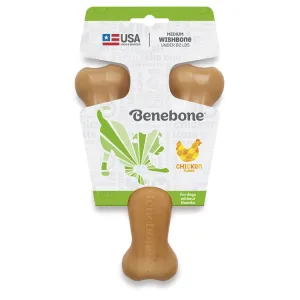Benebone Chicken Wishbone Dog Chew Toy - Size Medium