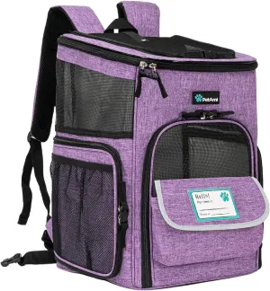 Dog Backpack Carrier, Airline Approved Cat Backpacks for Carrying Small Large Cats, Pet Carrier Back Pack, Ventilated Soft Sided for Travel