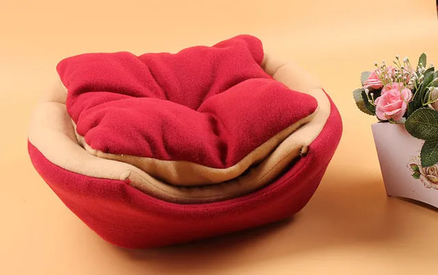 Ganyue Multifunctional 2 uses Pet Dog Cat Bed With Mat Foldable Puppy Kitten Nest Sleep House For Small Medium Dogs and Cats
