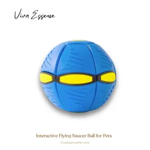Interactive Flying Saucer Ball for Pets Lights & Dual Play Modes