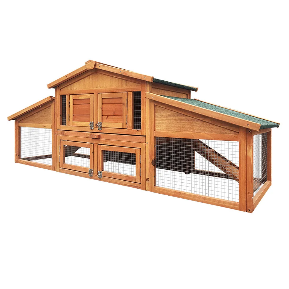 Large Waterproof Wooden Pet Hutch with Play Area - i.Pet