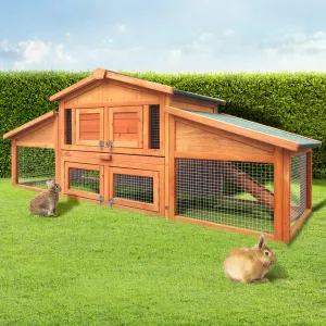 Large Waterproof Wooden Pet Hutch with Play Area - i.Pet