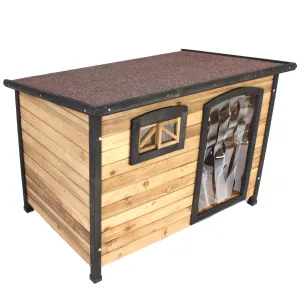 Large Wooden Pet Dog Kennel House Home - Indoor Outdoor